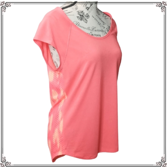 Under Armour Bright Orange Work Out Running Tee Shirt Size Medium - Picture 4 of 10